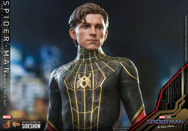 Hot Toys Spider-Man No Way Home 1/6 Scale Spider-Man Black & Gold Suit Movie Masterpiece Figure