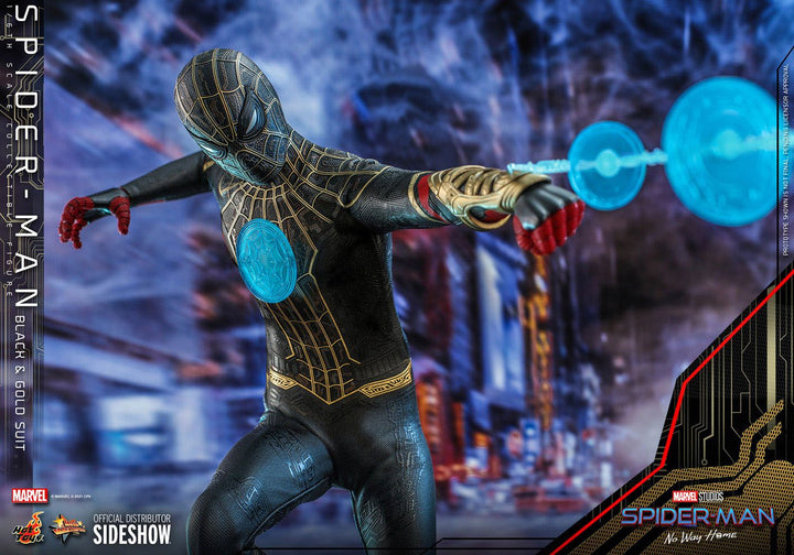 Hot Toys Spider-Man No Way Home 1/6 Scale Spider-Man Black & Gold Suit Movie Masterpiece Figure