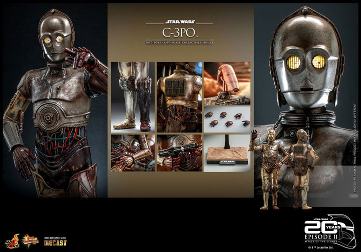 Hot Toys Star Wars Attack Of The Clones 20th Anniversary 1/6 Scale C-3PO Figure