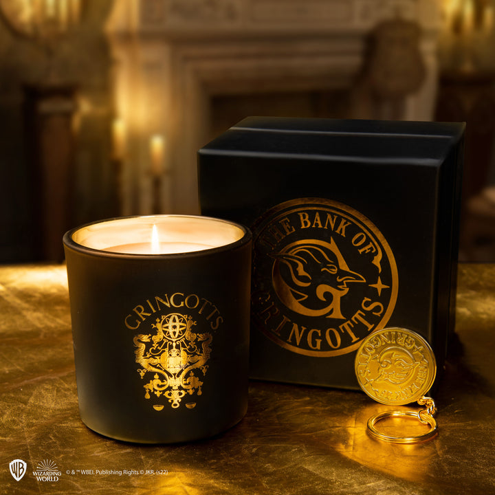 Wizarding World Gringotts Scented Candle With Keychain