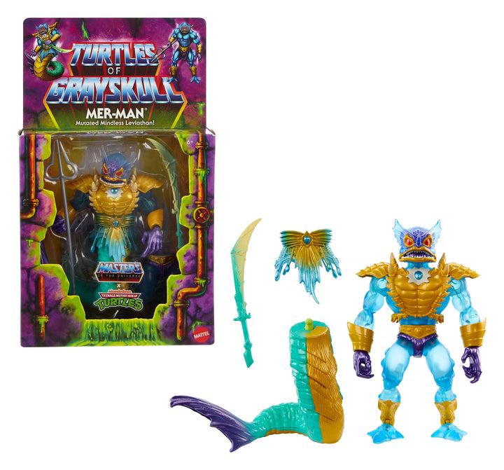 MOTU x TMNT Turtles of Grayskull Deluxe Mer-Man Action Figure