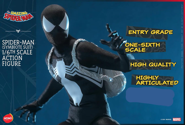 Hot Toys Hono Studio Marvel Spider Man Symbiote Suit 1/6th Scale Action Figure