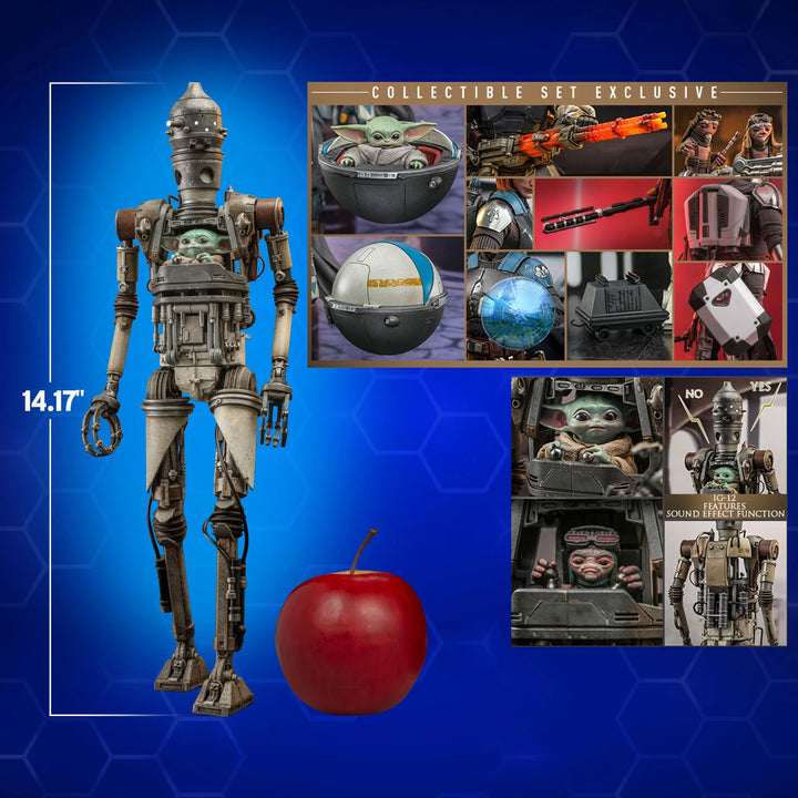 Hot Toys 1/6th Scale The Mandalorian  IG-12 and Grogu with Accessories Figure Set