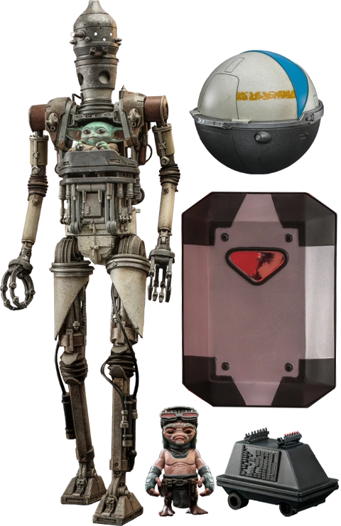 Hot Toys 1/6th Scale The Mandalorian  IG-12 and Grogu with Accessories Figure Set