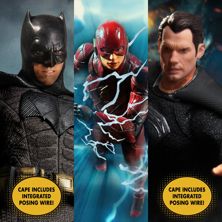 Zack Snyder's Justice League One:12 Collective Deluxe Batman, Flash & Superman Action Figures Box Set