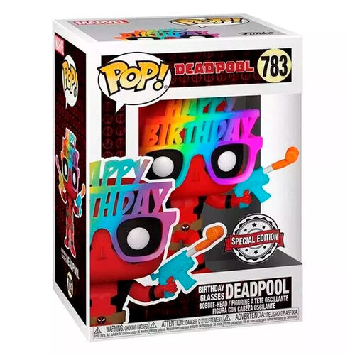 Deadpool Birthday Glasses Marvel Deadpool 30th Anniversary Funko POP! Vinyl Figure