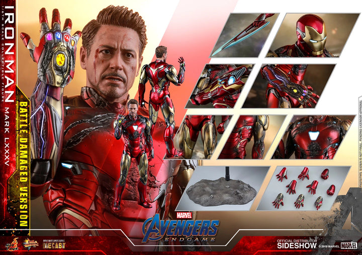 Hot Toys Avengers Endgame Iron Man Mark LXXXV (Battle Damaged Version) 1/6th Scale Figure