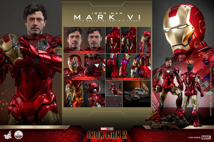 Hot Toys Iron Man 2 Iron Man Mark VI 1/4th Scale Figure
