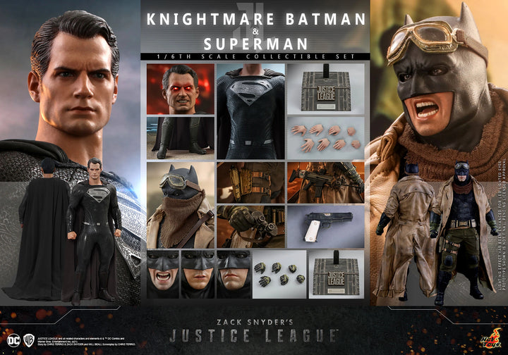 Hot Toys Zack Snyder’s Justice League Batman (Knightmare) and Superman (Black Suit) 1/6 Scale Figure Set