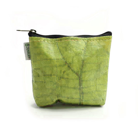 Leaf Leather Straight Edge Coin Bag
