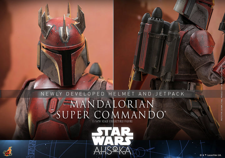 Hot Toys Star Wars Ahsoka Mandalorian Super Commando 1/6th Scale Figure