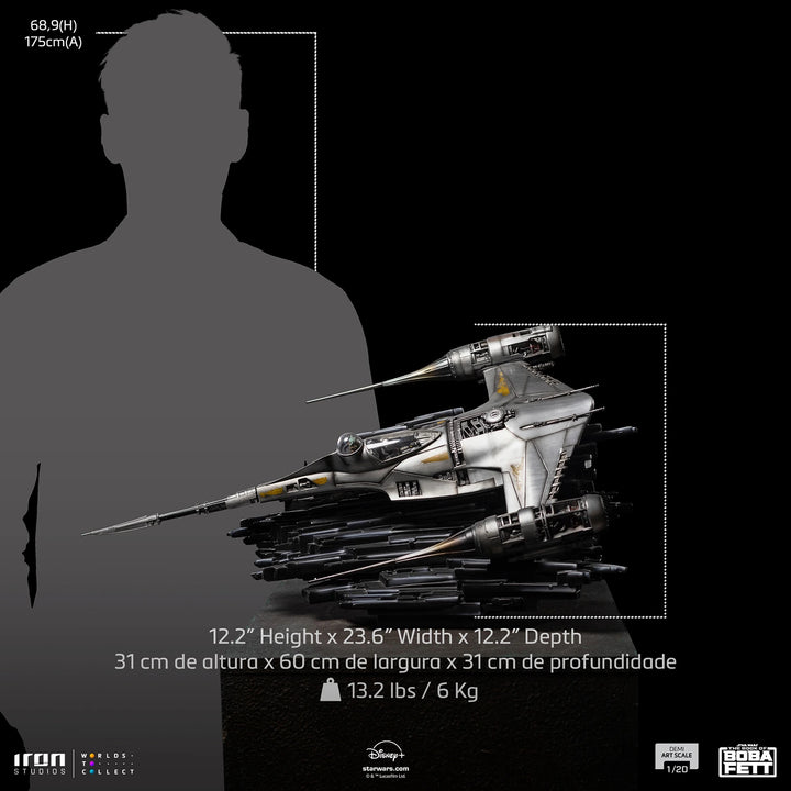 Iron Studios Star Wars The Mandalorian Mando's N-1 Starfighter 1/20 Art Scale Limited Edition Statue