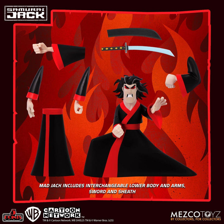 Samurai Jack: Samurai Jack, Mad Jack, Aku 5-Point Action Figure Assortment (Pre-Order February 2026)