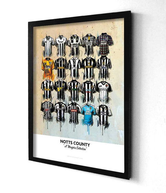 Notts County FC Shirts - A2 Signed Limited Edition Prints, alternate view