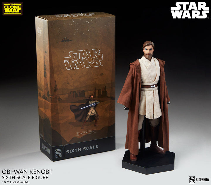 Sideshow Star Wars The Clone Wars 1/6 Scale Action Figure Obi-Wan Kenobi