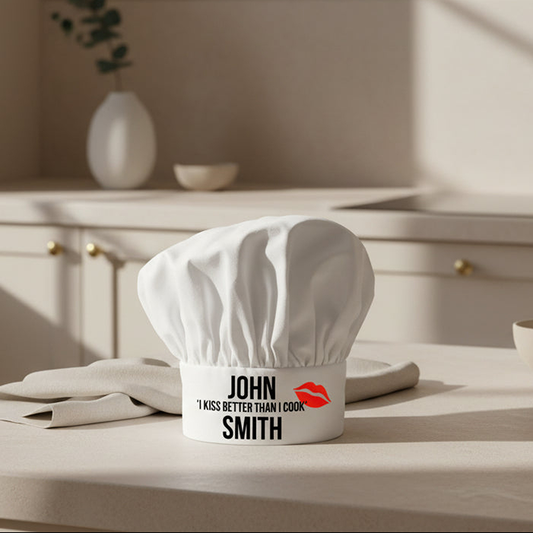 Personalised Chef's Kiss Hat, alternate view