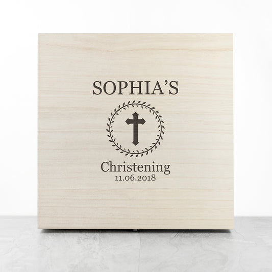 Personalised Christening Memory Box
