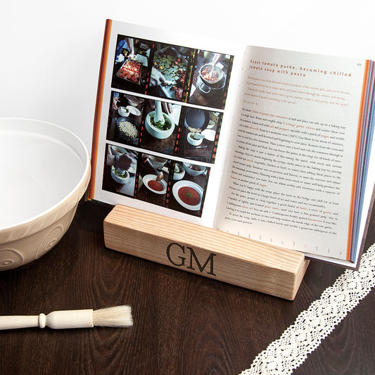Personalised Double Kitchen Recipe Book or Tablet Holder, alternate view