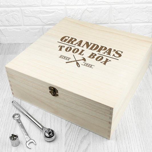 Personalised Wooden Tool Box
