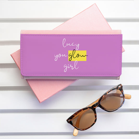 Personalised You Glow Girl Pink Wallet