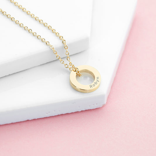 Personalised Mini Ring Necklace