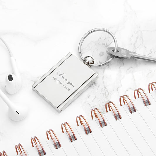 Personalised I Love You Mini Frame Keyring