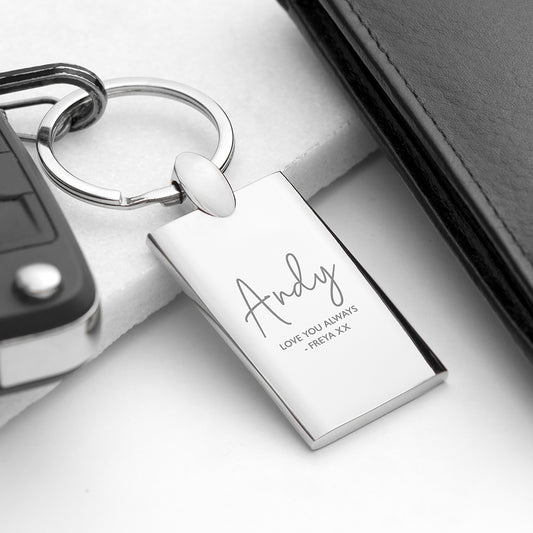 Personalised Special Person Rectangle Keyring