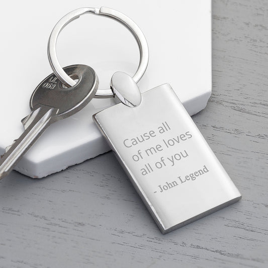 Personalised Favourite Lyric Keyring