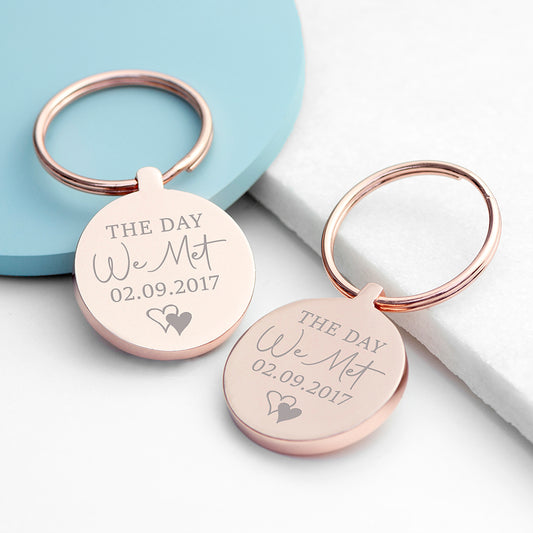 Personalised Day We Met Keyring