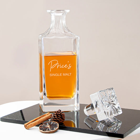 Personalised Classic Signature Square Decanter, alternate view