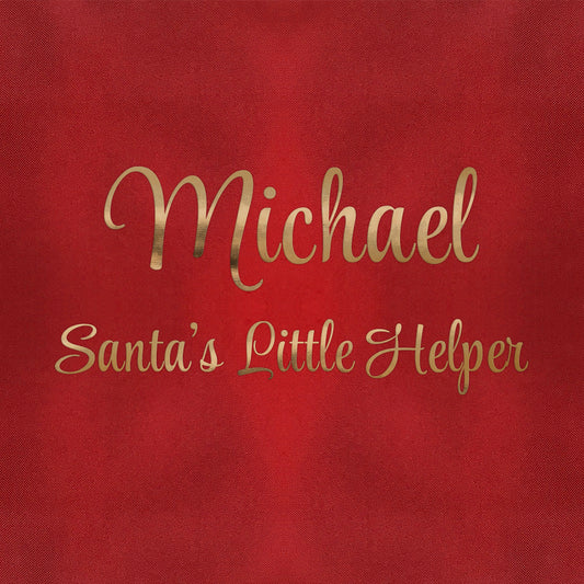 Personalised Santas Little Helper Childrens Red Waterproof Apron