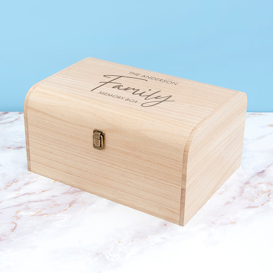 Personalised Our Family Keepsake Chest
