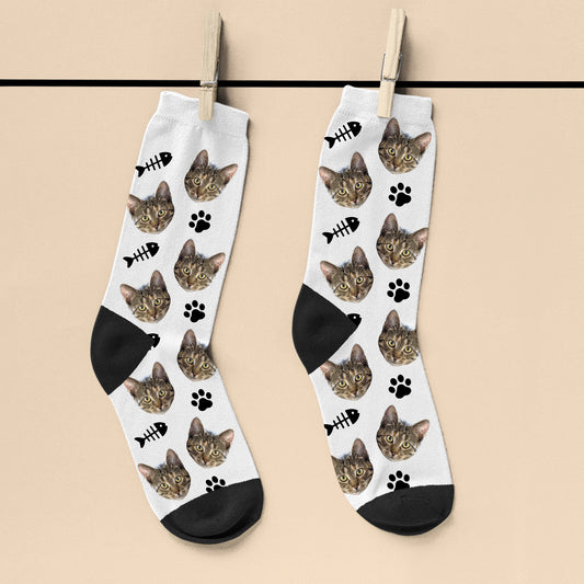 Personalised Cat Photo Socks