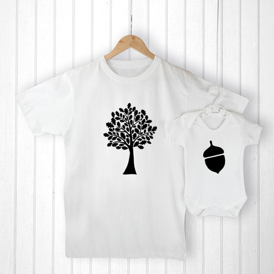 Personalised Daddy and Me Acorn Set