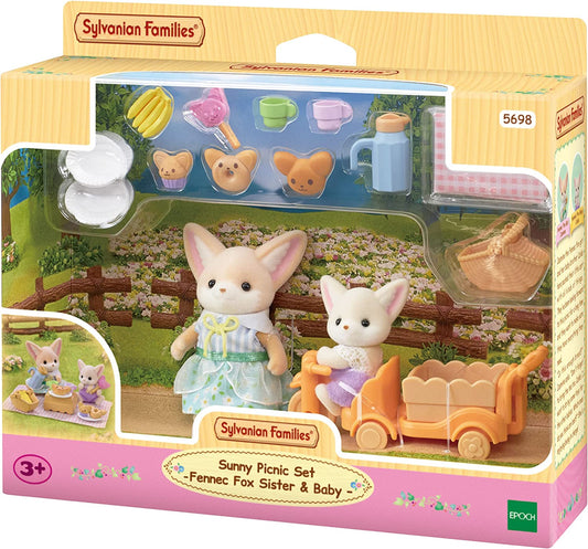 Sylvanian Families Sunny Picnic Set Fennec Fox Sister & Baby - Image 2