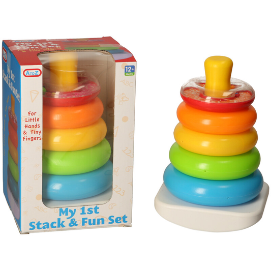 Baby Stacking Rings Toy – 7-Piece Colourful Ring Set, Fine Motor & Colour Learning, alternate view