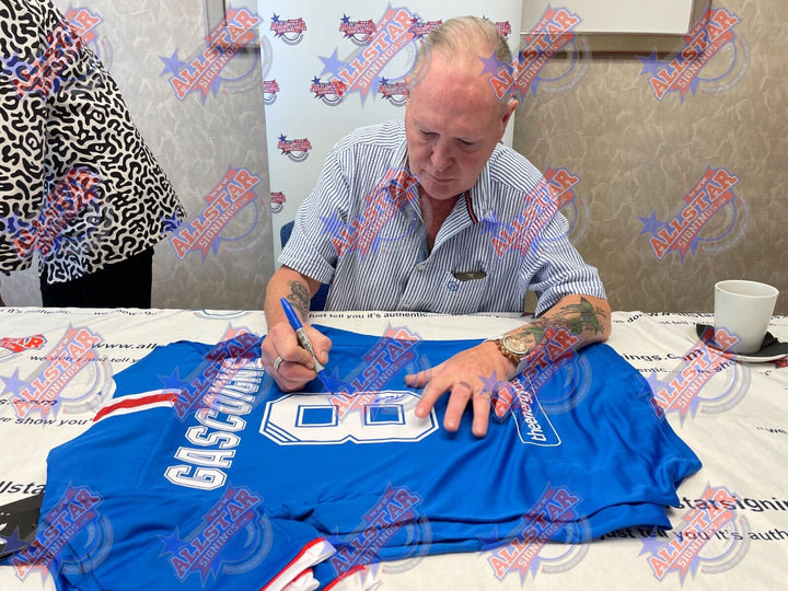 Rangers FC Brian Laudrup and Paul Gascoigne Signed Shirts (Dual Framed)