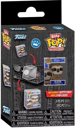 FUNKO Bitty POP! Wearables: Pin 4-Pack with Sloth Bitty POP!, alternate view