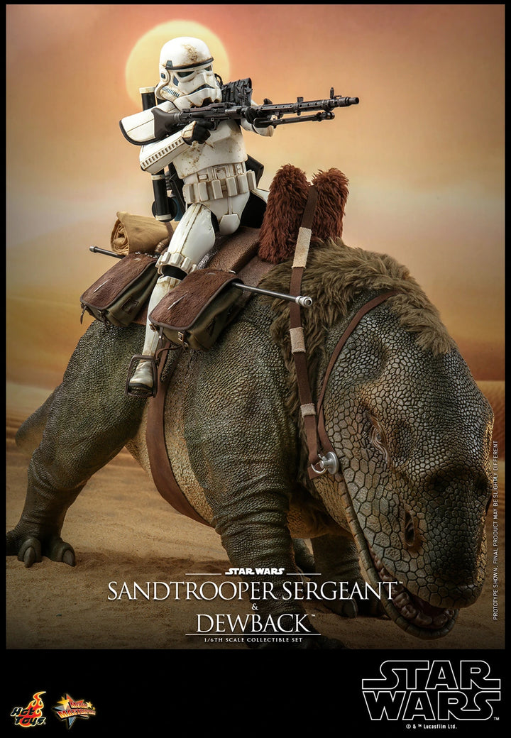 Hot Toys Star Wars A New Hope Sandtrooper Sergeant and Dewback 1/6th Scale Figure