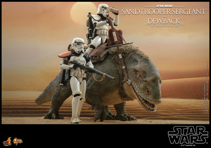 Hot Toys Star Wars A New Hope Sandtrooper Sergeant and Dewback 1/6th Scale Figure