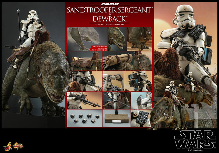 Hot Toys Star Wars A New Hope Sandtrooper Sergeant and Dewback 1/6th Scale Figure