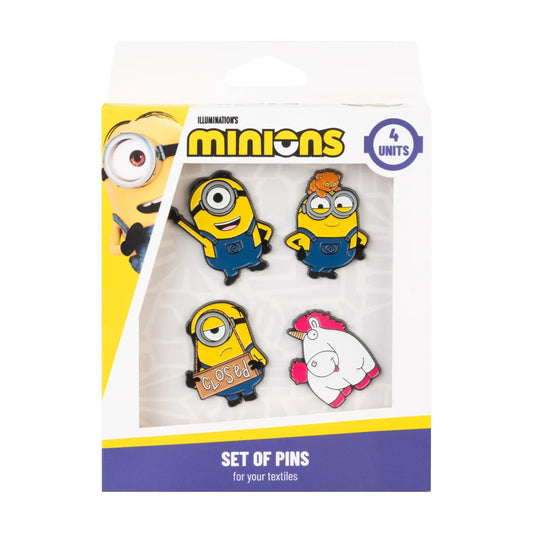 Minions Enamel Pin Badge Set of 4 with Butterfly Clasps alternate view