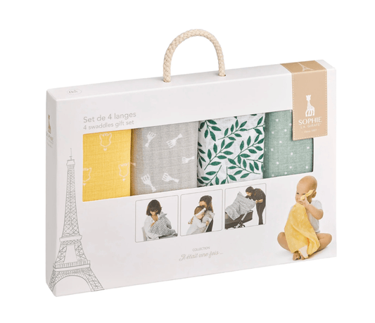 Sophie la girafe® – 4 Coloured Swaddles Gift Set, alternate view