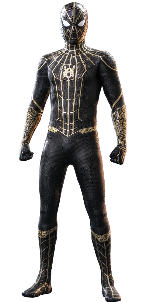 Hot Toys Spider-Man No Way Home 1/6 Scale Spider-Man Black & Gold Suit Movie Masterpiece Figure