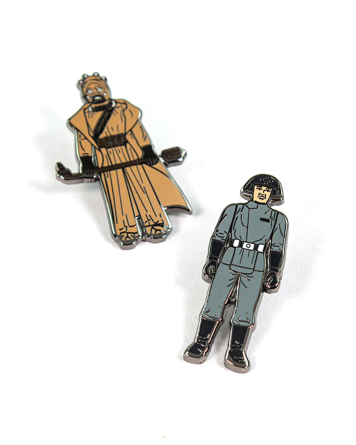 Official Pin Kings Star Wars Enamel Pin Badge Set Tusken Raider and Imperial Death Star Technician