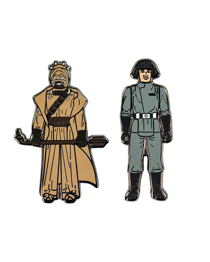 Official Pin Kings Star Wars Enamel Pin Badge Set Tusken Raider and Imperial Death Star Technician