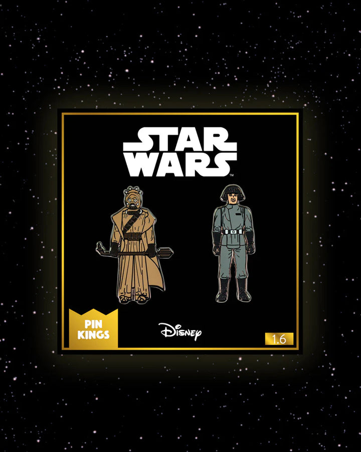Official Pin Kings Star Wars Enamel Pin Badge Set Tusken Raider and Imperial Death Star Technician