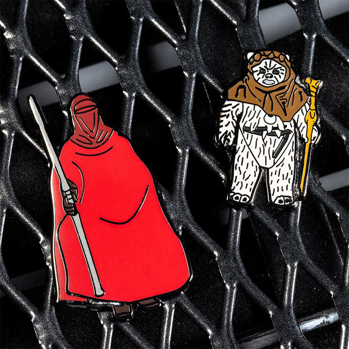 Official Pin Kings Star Wars Enamel Pin Badge Set Emperor’s Royal Guard and Chief Chirpa