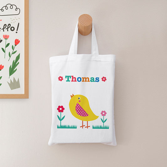 Personalised Child's Chick Easter Egg Hunt Bag, alternate view