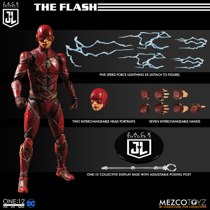 Zack Snyder's Justice League One:12 Collective Deluxe Batman, Flash & Superman Action Figures Box Set